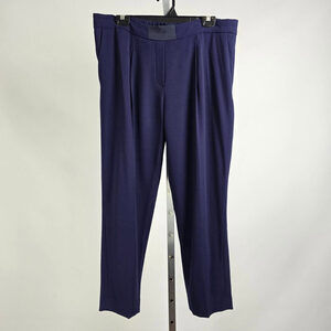 Babaton Trouser Pant Navy Blue Pleated Pull On Pants Size 12